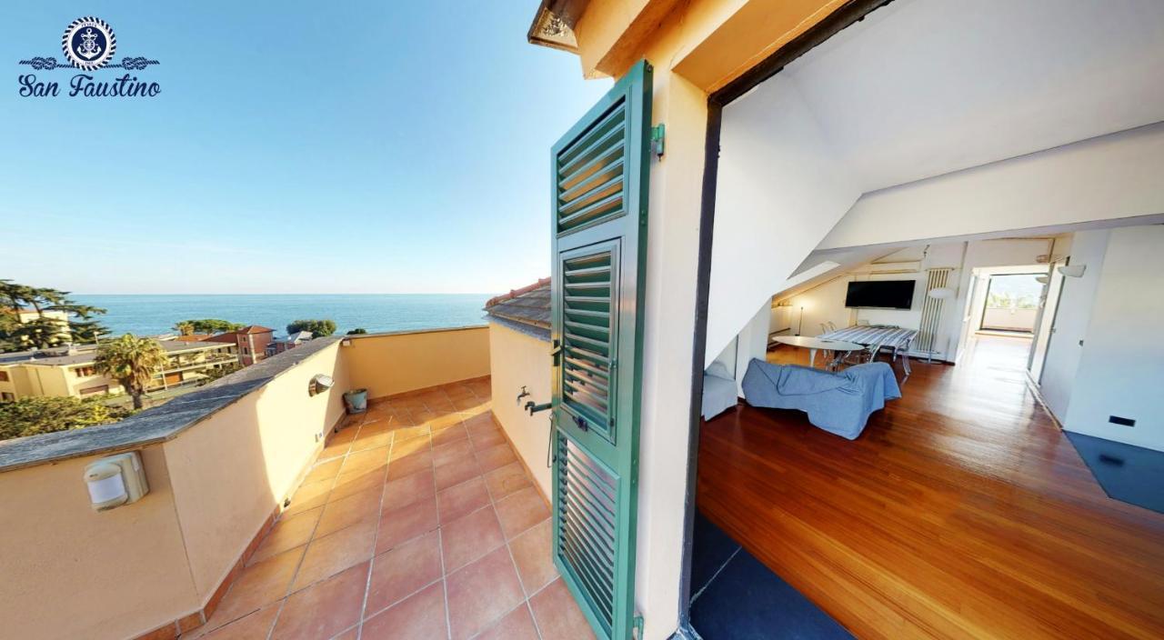 Welcome Riviera - Attico San Faustino 165 Mq Piu 110 Mq Di Terrazza- In Villa 700 ,Vista Mare Strepitosa-100 M Dalla Spiaggia-Parking Esclusivo Rapallo Exterior foto
