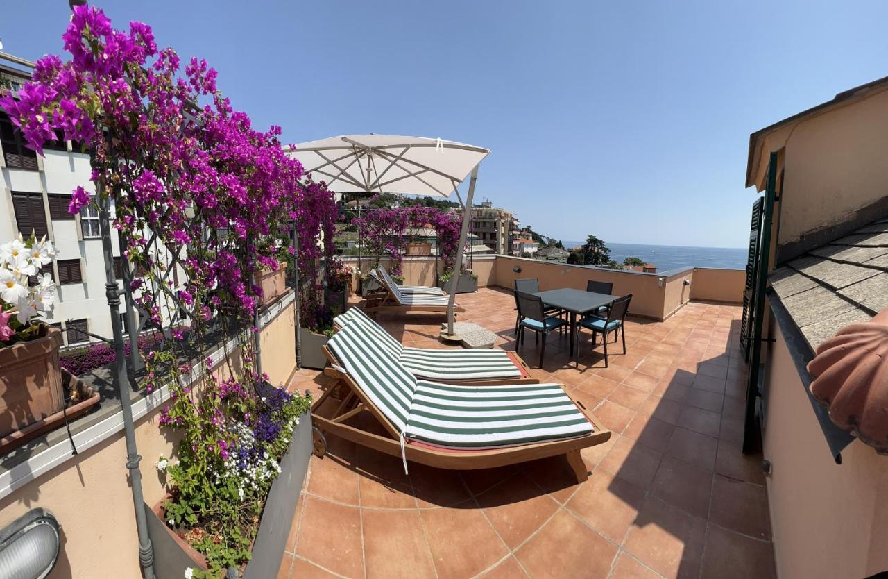 Welcome Riviera - Attico San Faustino 165 Mq Piu 110 Mq Di Terrazza- In Villa 700 ,Vista Mare Strepitosa-100 M Dalla Spiaggia-Parking Esclusivo Rapallo Exterior foto