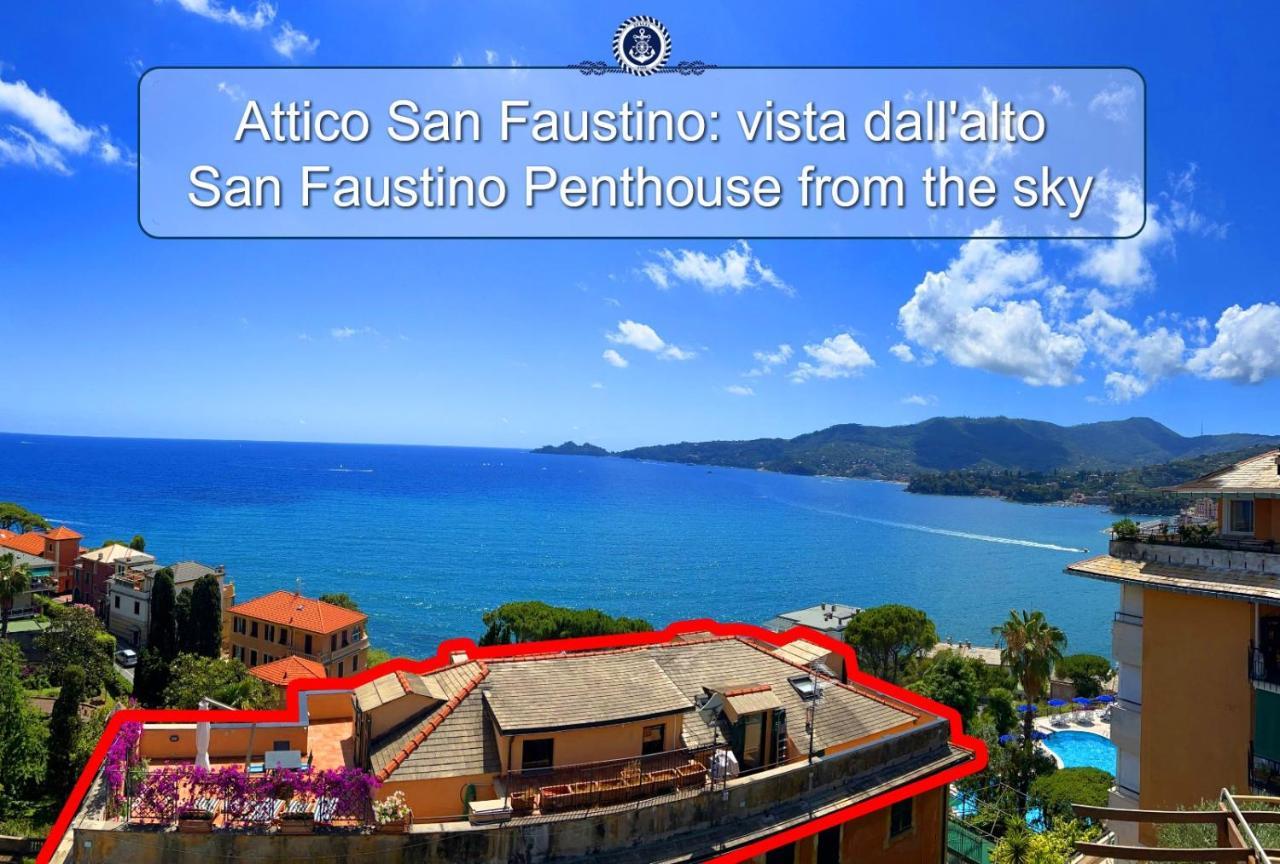 Welcome Riviera - Attico San Faustino 165 Mq Piu 110 Mq Di Terrazza- In Villa 700 ,Vista Mare Strepitosa-100 M Dalla Spiaggia-Parking Esclusivo Rapallo Exterior foto